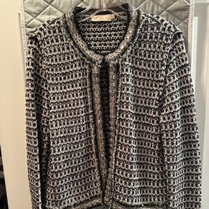 Tory Burch Knit Jacket Tweed Look Medium